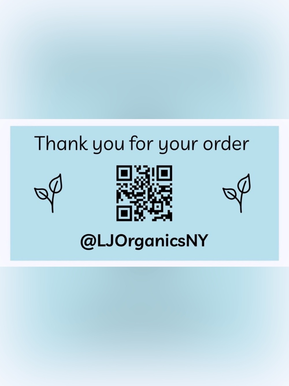 50 CUSTOM STICKERS - 2” x 1” - “THANK YOU FOR YOUR ORDER” - W/ CLOSET NAME & QR
